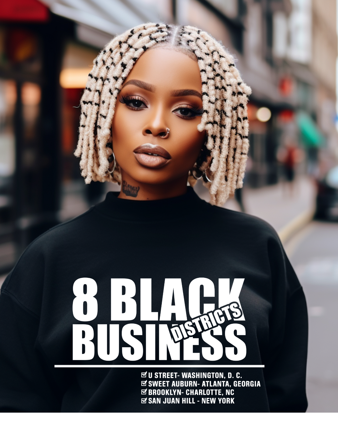 Black Business District Crewneck