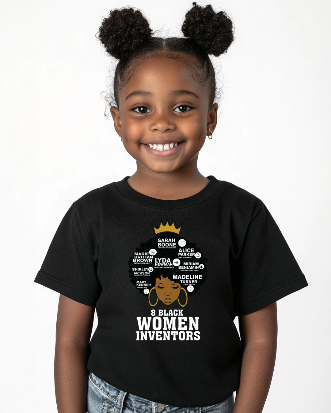 Black Female Invention Youth classic tee