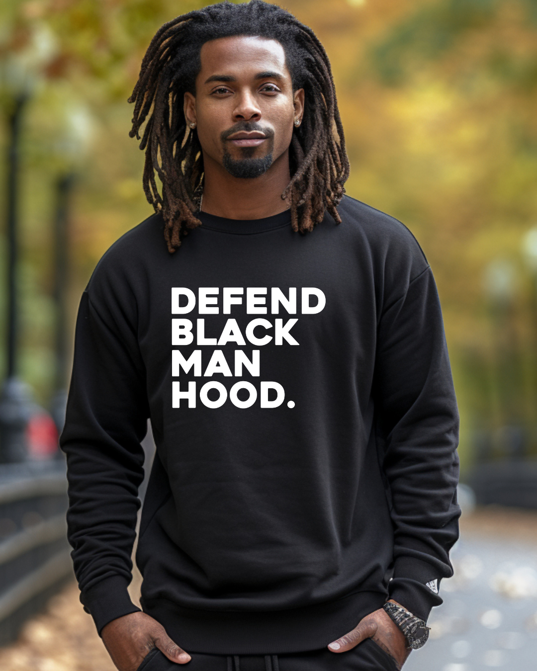 DEFEND BLACK MAN HOOD SWEAT SHIRT DESIGN